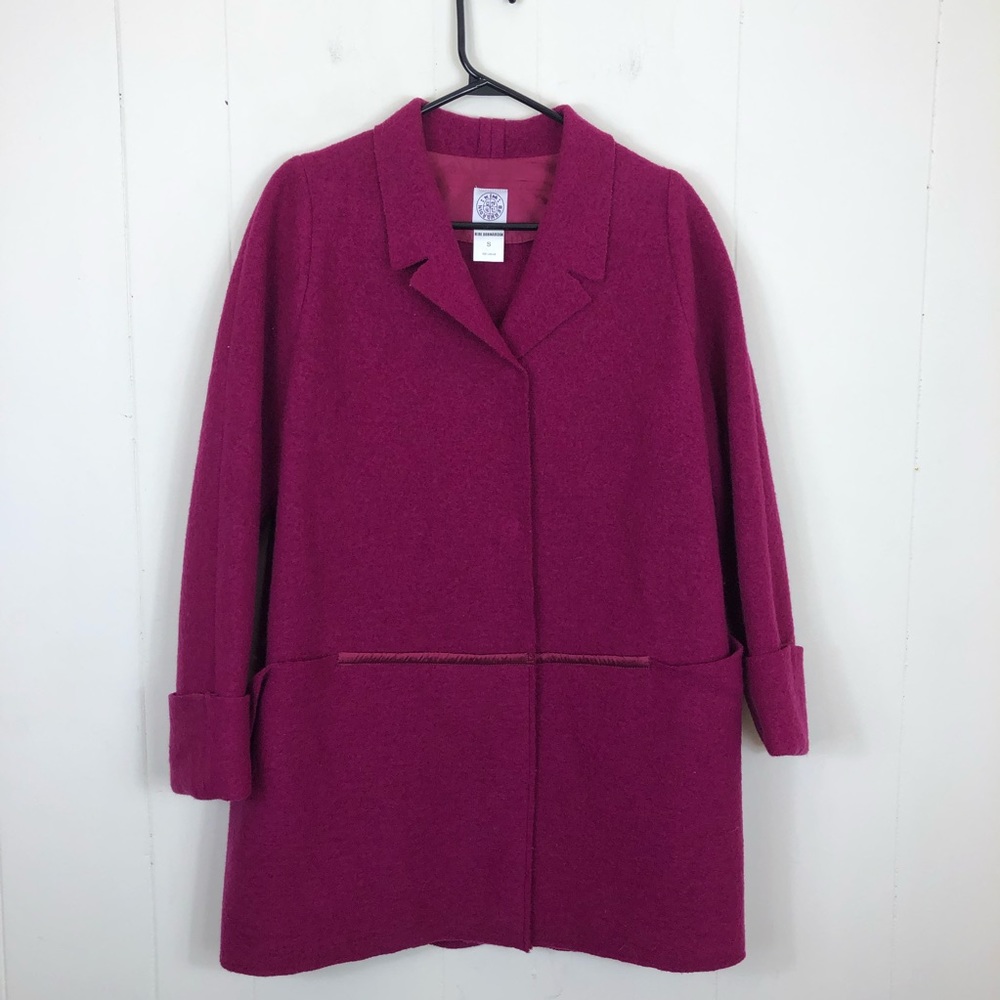 Vintage Kim Bernardin‎ Paris Fuchsia Wool Coat Sz S